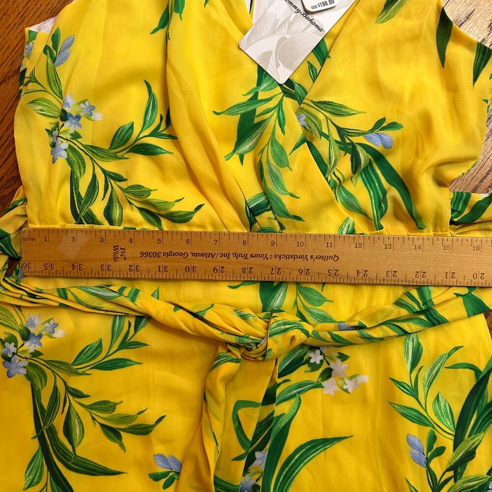 Tommy Bahama Floral Glow Sleeveless Maxi Dress Toucan Yellow Size 8 NWT - Picture 10 of 12